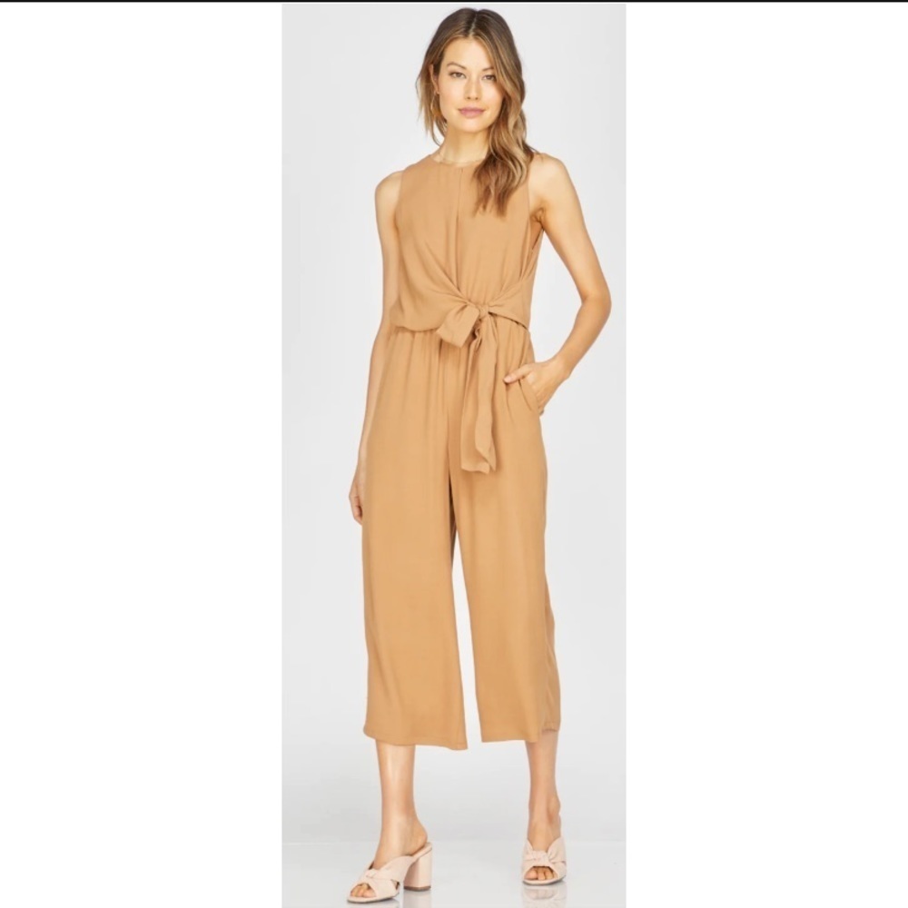 Greylin Margot Wrap-Tie Jumpsuit